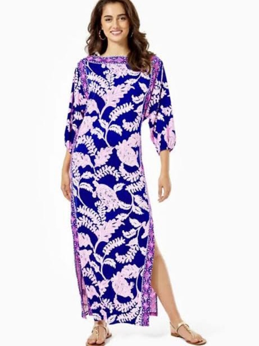 Lilly Pulitzer Silva Maxi Dress, Galaxy Blue What the Shell Engineered Maxi